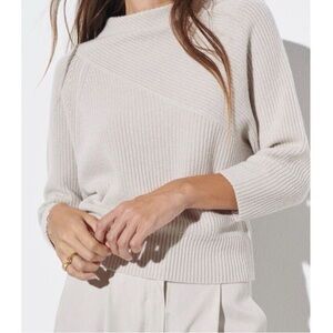 The Reset R Label The Fab Funnel Cream Wool Cashmere Sweater size XS